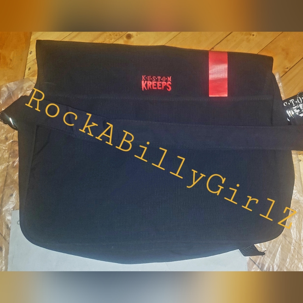 Sourpuss Man's Ruin Pinup Girl Martini Glass Tattoo Flash Laptop Messenger Bag - Picture 12 of 16